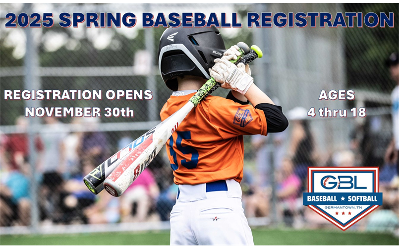 2025 SPRING BASEBALL REGISTRATION